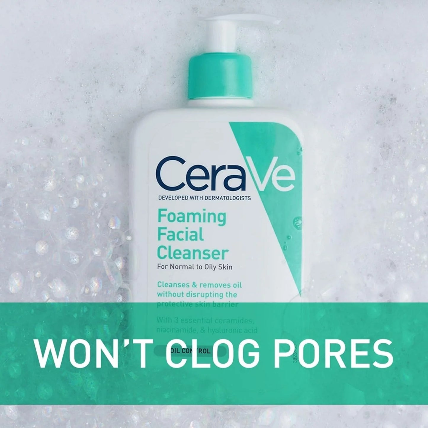 CeraVe Foaming Facial Cleanser for Normal to Oily Skin