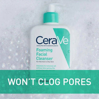 CeraVe Foaming Facial Cleanser for Normal to Oily Skin